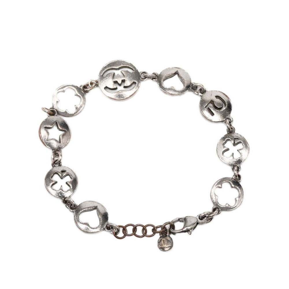 CHANEL Authentic Silver Logo Charm Bracelet - Picture 3 of 5